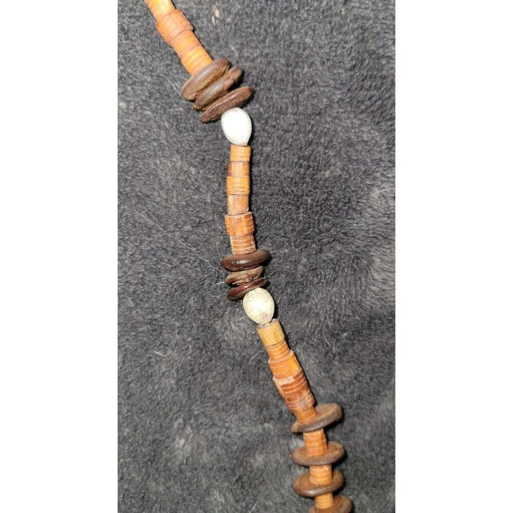 Vintage Hand Carved Wood African Safari Animal Jewelry Set Necklace & 3 Bangles